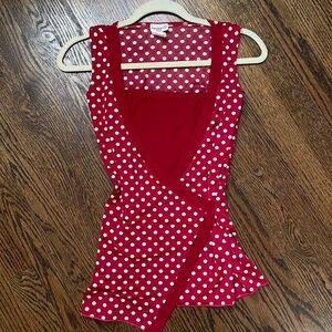 Red Polka dot tank top